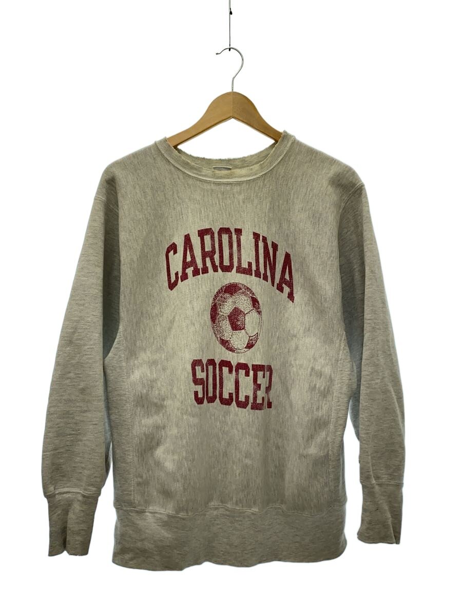 【中古】Champion◆汗水/GRY/90s/REVERSE WEAVE/USA製/3段刷り上げる/CAROLINA SOCCER【メンズウェア】