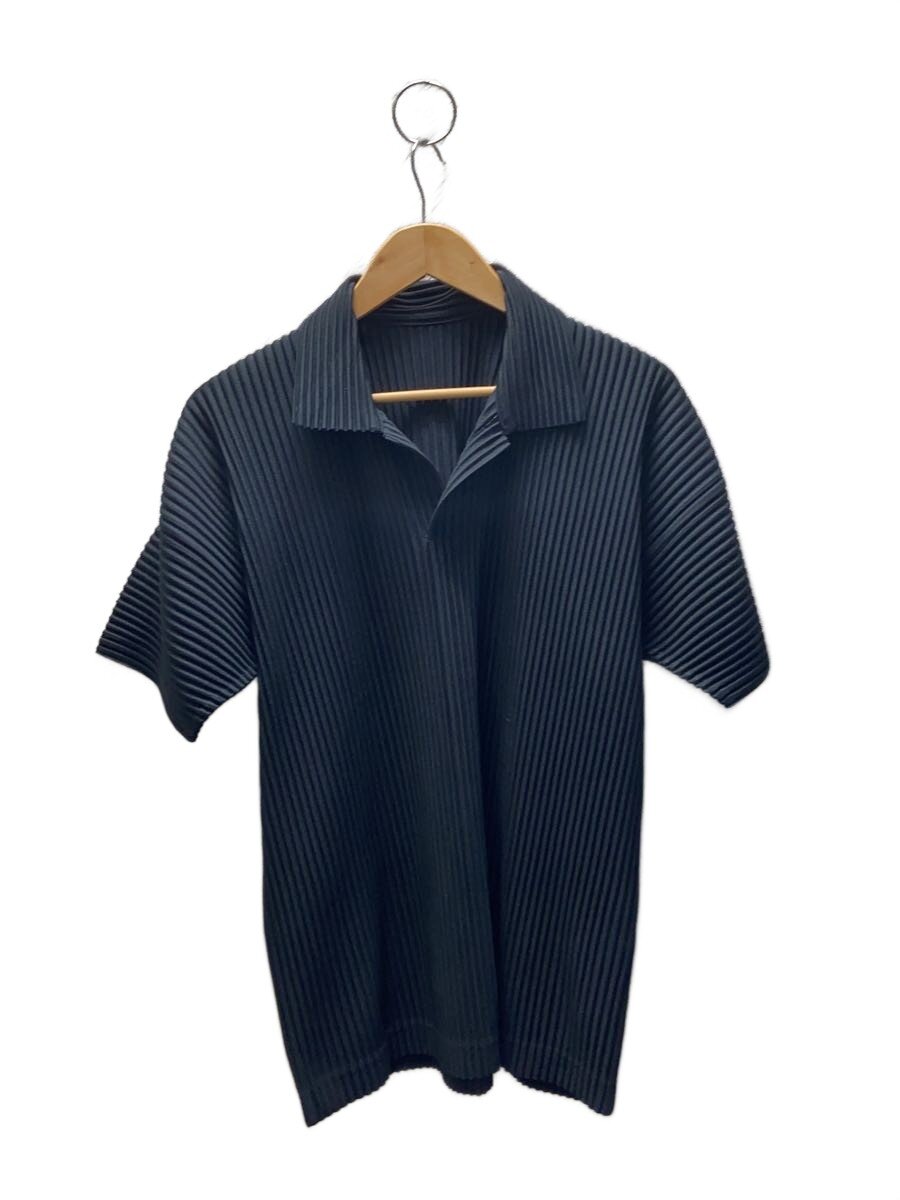 【中古】HOMME PLISSE ISSEY MIYAKE◆半袖プルオーバー/4/ポリエステル/BLK/HP33JM801//【メンズウェア】