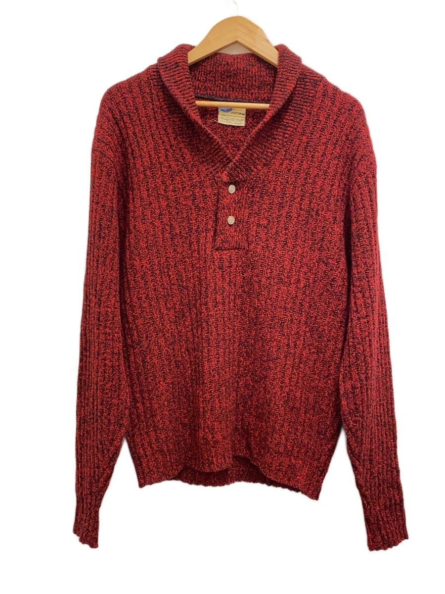 【中古】PILGRIM◆60s/ショールカラー/ニット・セーター(薄手)/--/ウール/RED【メンズウェア】｜2ｎｄ STREET 店
