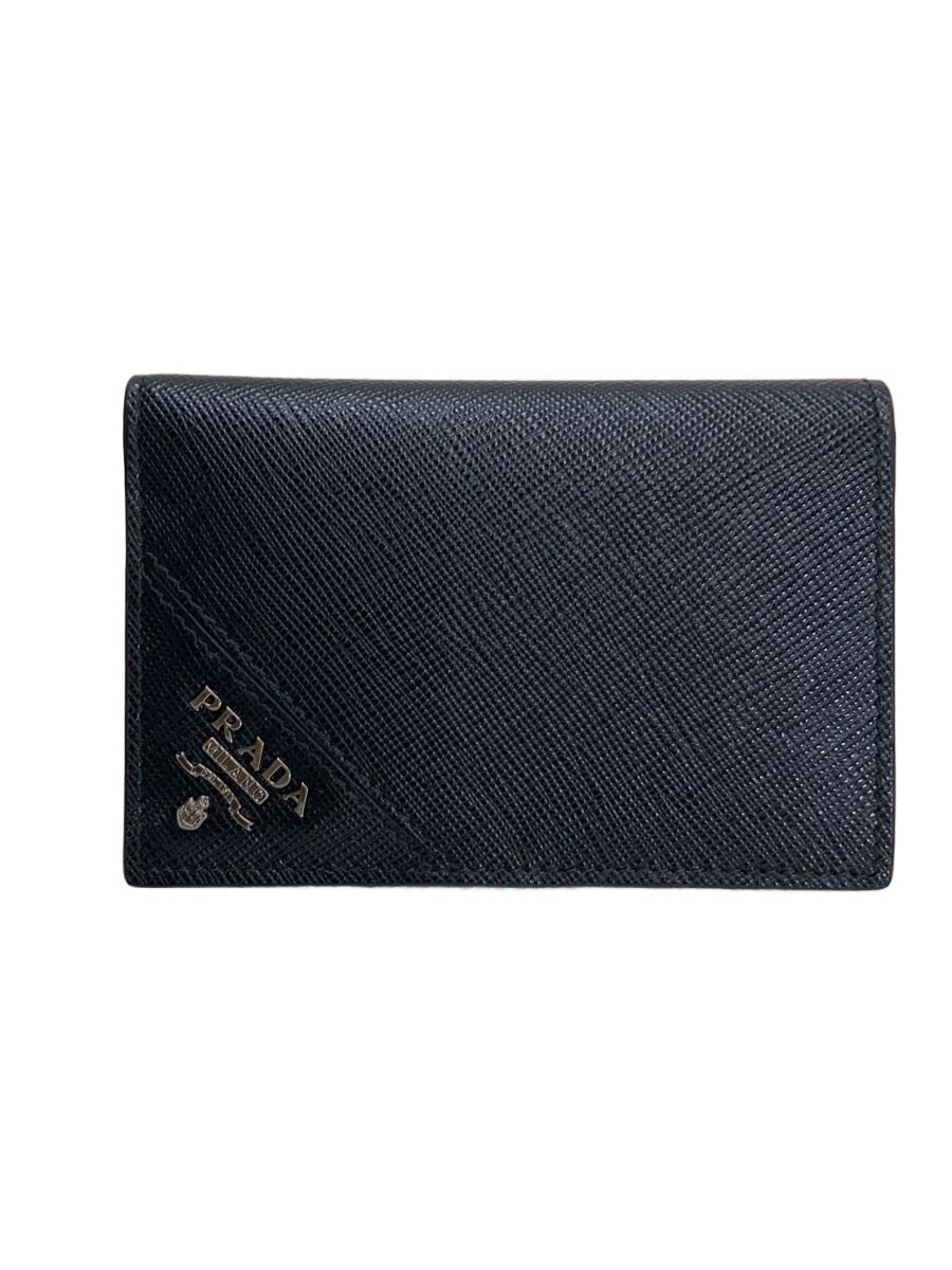 【中古】PRADA◆歌留多容れもの/なめし革/BLK/メンズ/2MC101【服飾雑貨他】