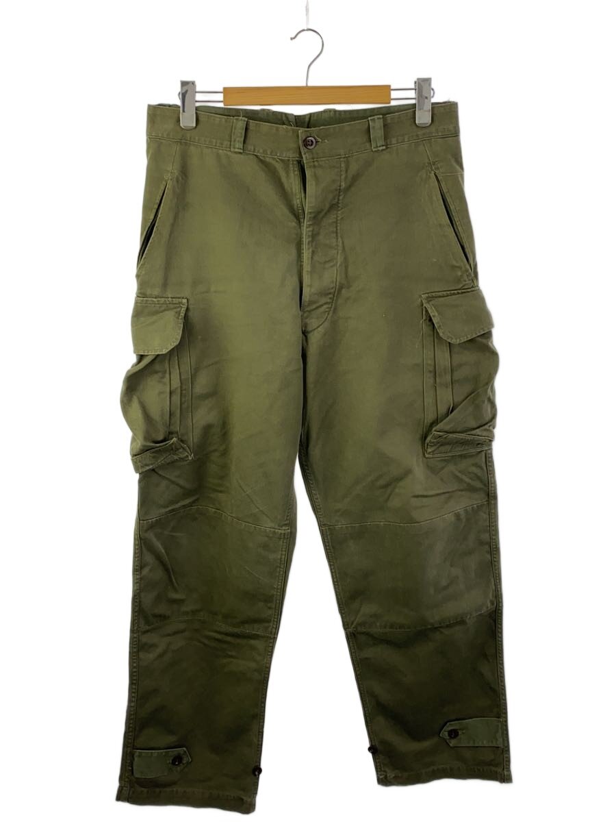 【中古】FRENCH MILITARY◆カーゴパンツ/--/綿織物/KHK/杉綾模様【メンズウェア】