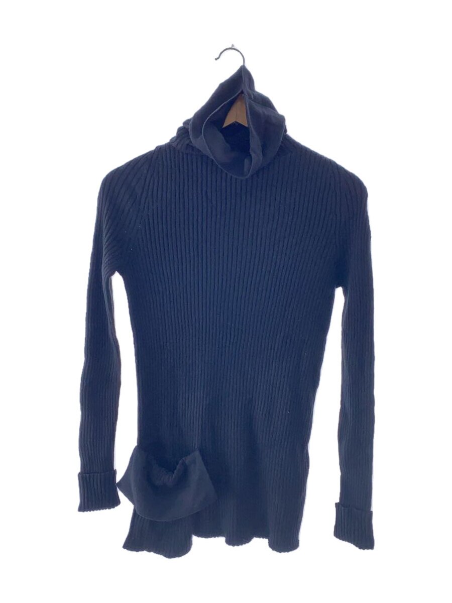 【中古】YOHJIYAMAMOTO+NOIR◆編み物・スウェーター(朦々たる)/2/綿織物/BLK/無地/NK-K22-085【レディースお召しもの】
