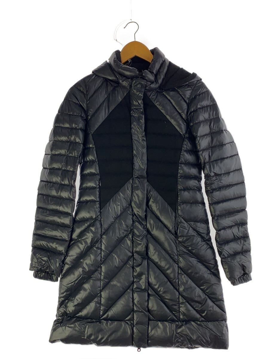 【中古】DUVETICA◆ロングダウンジャケット/42/ナイロン/BLK/D.3680.00/1057.R【レディース御召しもの】