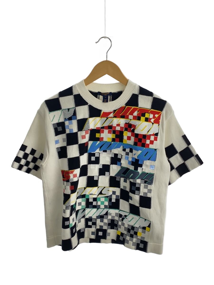 【中古】LOUIS VUITTON◆編み物・プルオーバー(朦々たる)/S/綿織物/白いこと/RW222W PU1 FNKS18【メンズウェア】