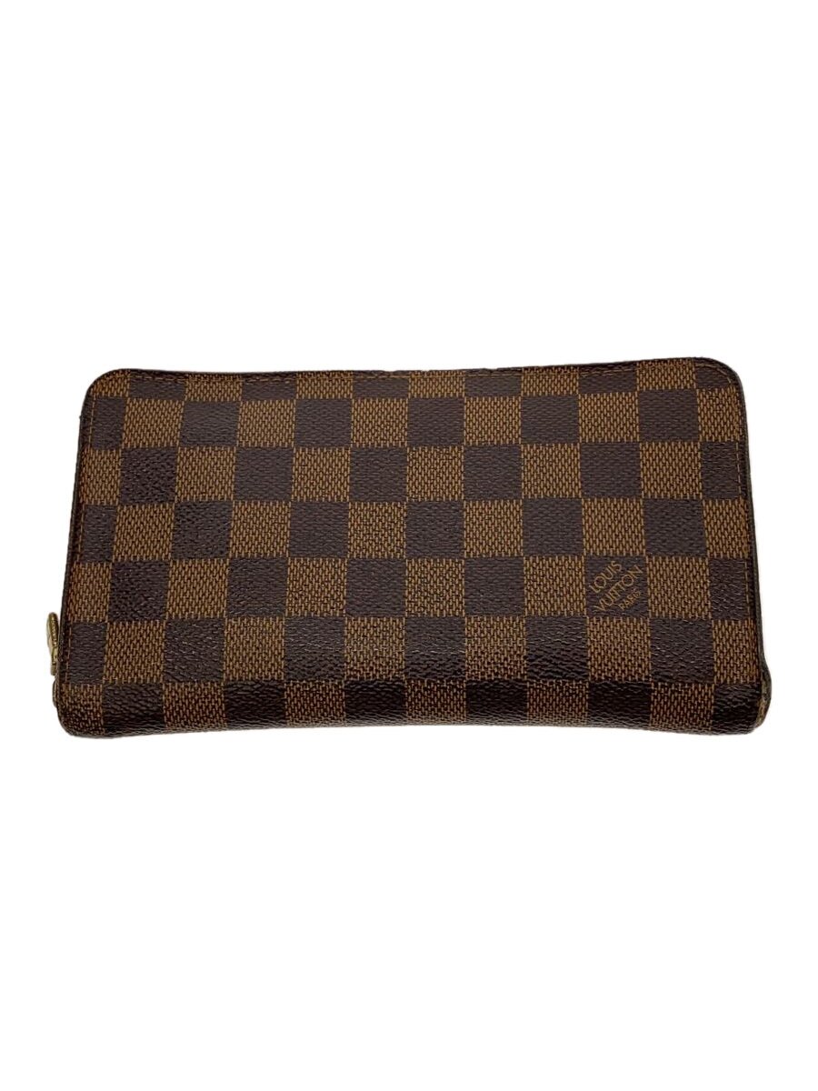 【中古】LOUIS VUITTON◆ポルトモネ・ジップ ダミエ エベヌ/なめし革/レディース/N61758【服飾雑貨他】