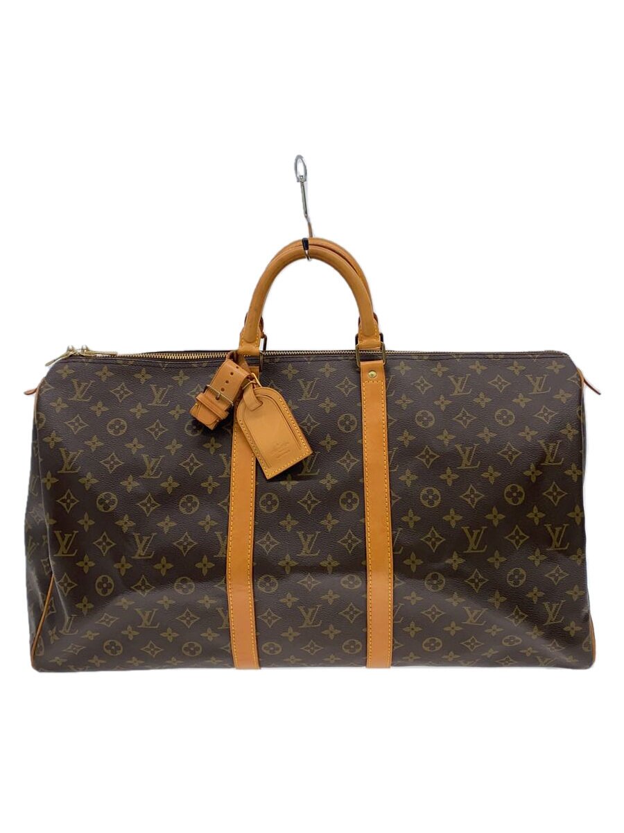 【中古】LOUIS VUITTON◆キーポル55_モノグラム・帆布_BRW/PVC/BRW【御徒面子】