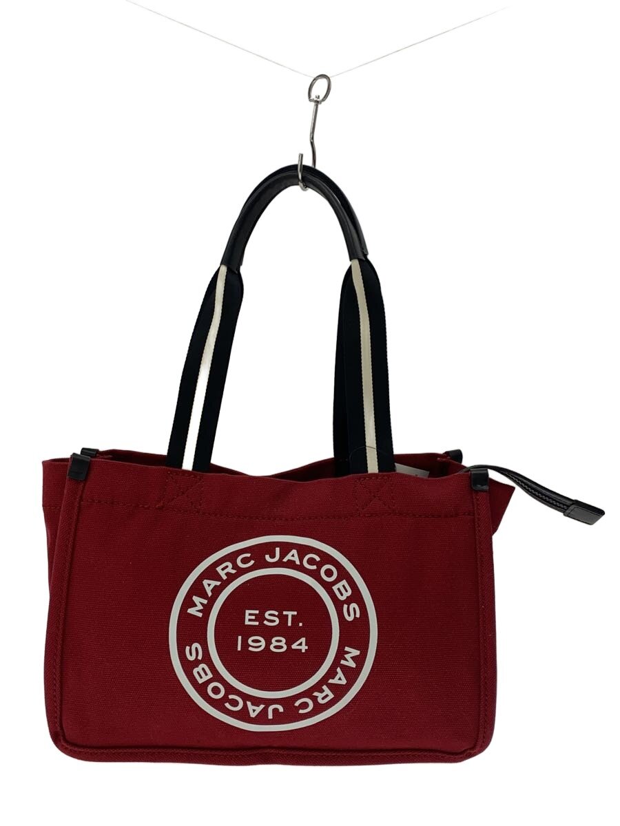 【中古】MARC JACOBS◆トートバッグ/帆布/RED/無地/H050M06FA21【御徒面子】
