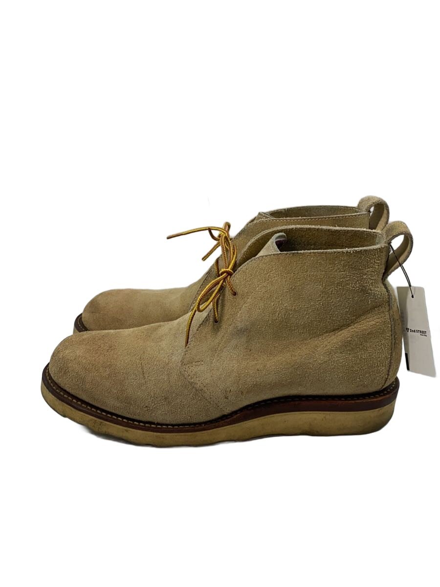 【中古】CHIPPEWA◆USA/ワイズE/vibram/チャッカブーツ/US8/BEG/スウェード【シューズ】|2nd STREET 店