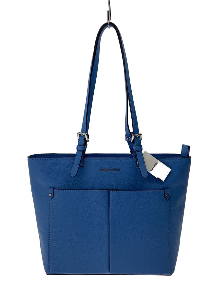 【中古】MICHAEL KORS◆トートバッグ/なめし革/BLU/35H3STVT6B【御徒面子】