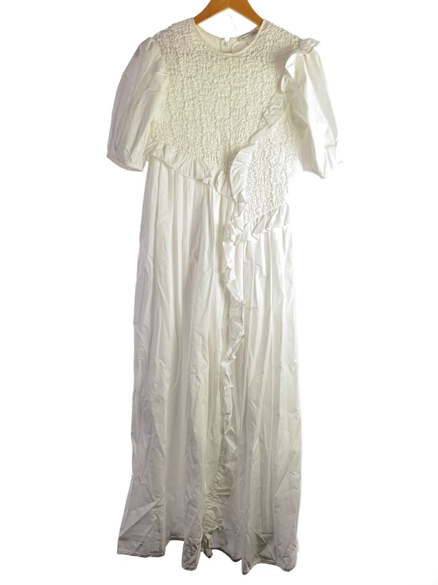 【中古】CECILIE BAHNSEN◆I/半袖衣装/6/綿織物/WHT/SC21-0007/CHLOE DRESS【レディースお召しもの】