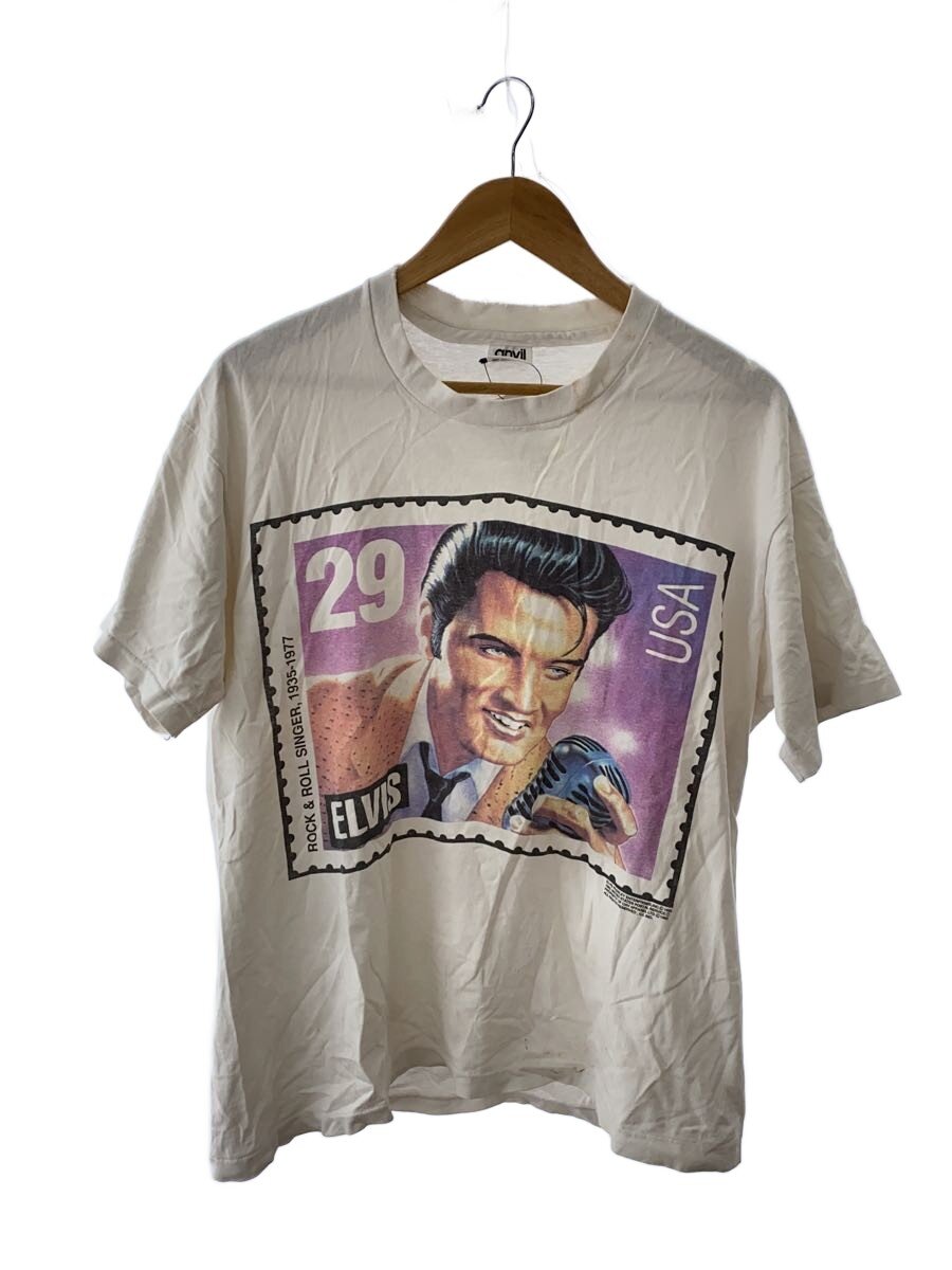 【中古】ANVIL◆Elvis Presley/Tシャツ/L/コットン/WHT/無地【メンズウェア】｜2ｎｄ STREET 店