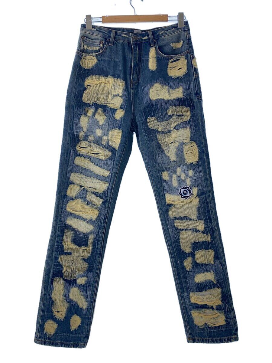 【中古】WANNA◆L.F.S.E 55 DISTRESSED JEANS_ボトム/1/コットン/IDG/無地【メンズウェア】｜2ｎｄ STREET 店