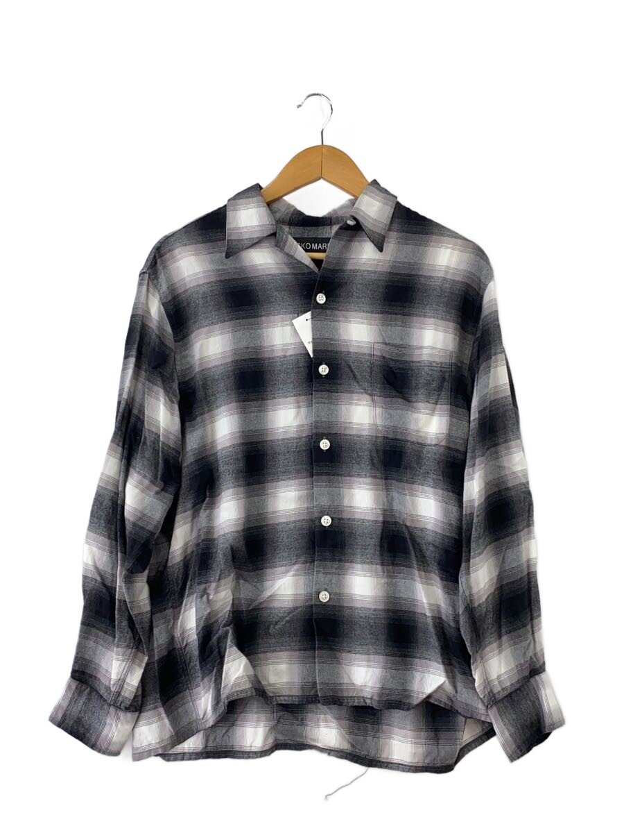 【中古】WACKO MARIA◆長袖プルオーバー/S/--/BLK/オンブレCK//【メンズウェア】
