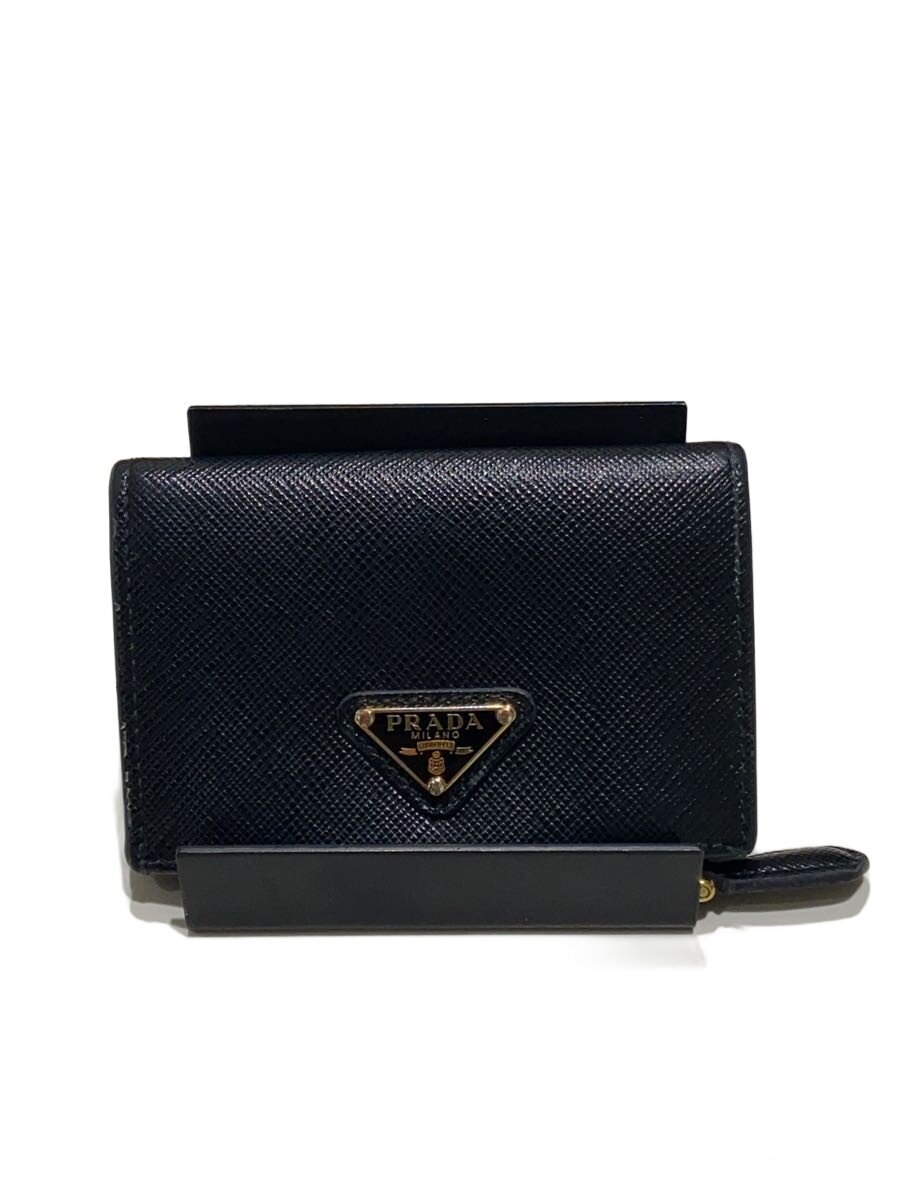 【中古】PRADA◆サフィアーノ/コバ剥がれ・ベタツキ有/コインケース/レザー/BLK/メンズ【服飾雑貨他】｜2ｎｄ STREET 店