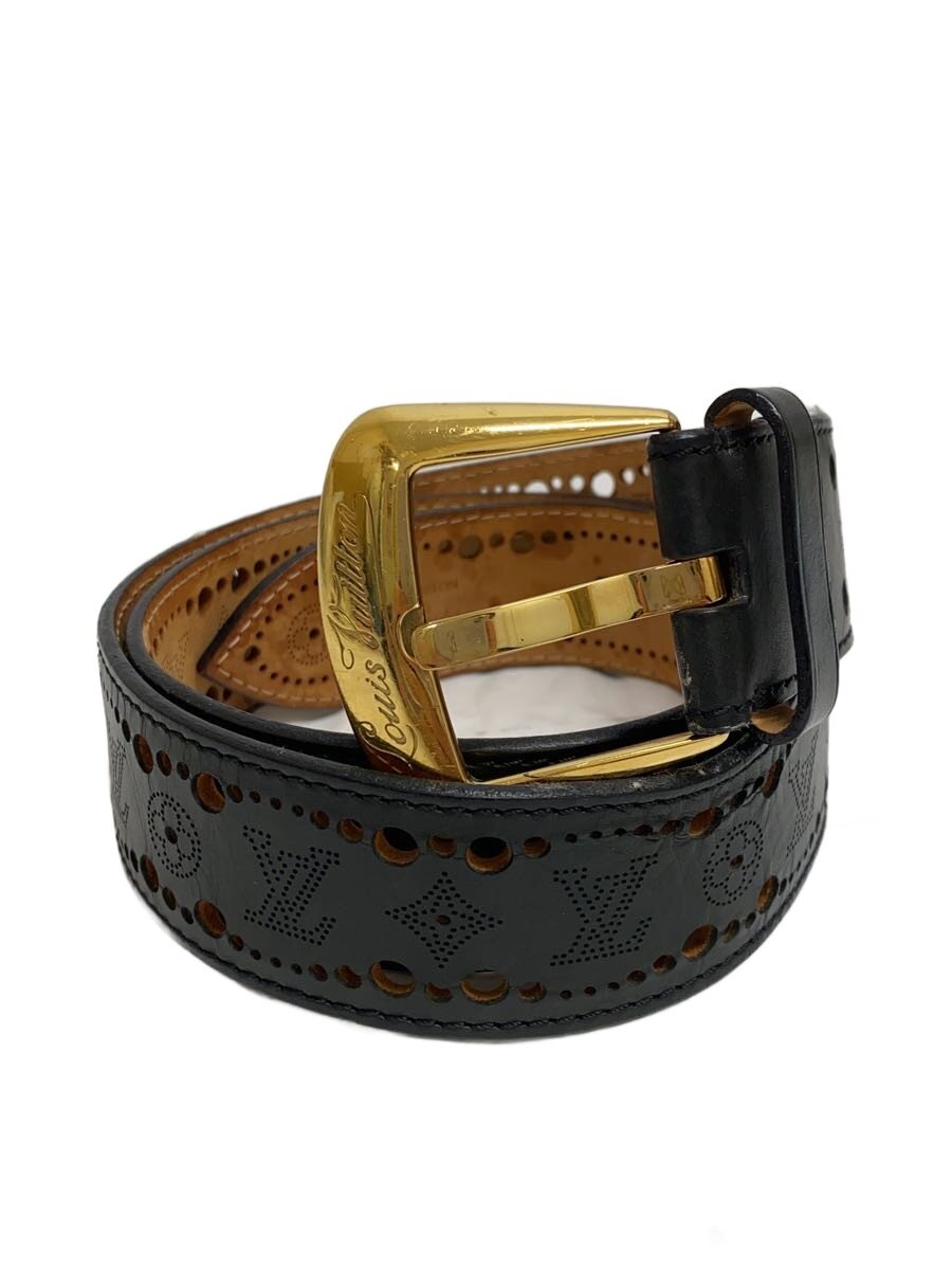 【中古】LOUIS VUITTON◆サンチュール・フェニックス40MMヴァッシュ/なめし革/BLK/無地/メンズ//【服飾雑貨他】
