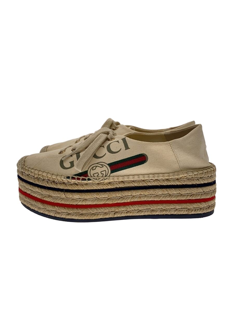 【中古】GUCCI◆エスパドリーユ/ローカットスニーカー/37/CRM/帆布/525711【シューズ】