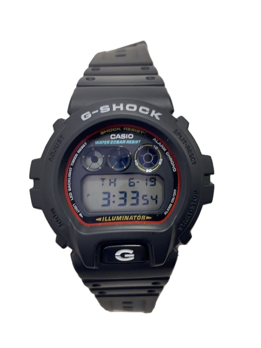 【中古】CASIO◆石英ウオッチ_G-SHOCK/デジタル/天然ゴム/BLK/BLK【服飾雑貨他】