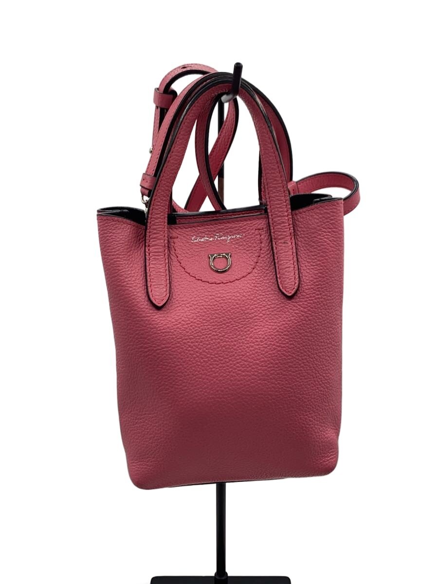 【中古】Salvatore Ferragamo◆ショルダーバッグ/なめし革/BLU/GU-220024【御徒面子】