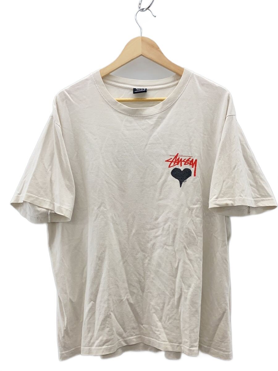 【中古】STUSSY◆プルオーバー/L/綿織物/WHT【メンズウェア】