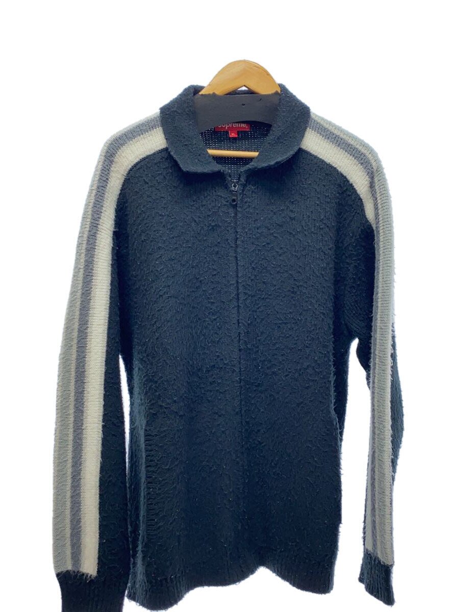 【中古】Supreme◆23SS/Sleeve Stripe Zip Up Sweater/XL/アクリル樹脂/BLK【メンズウェア】