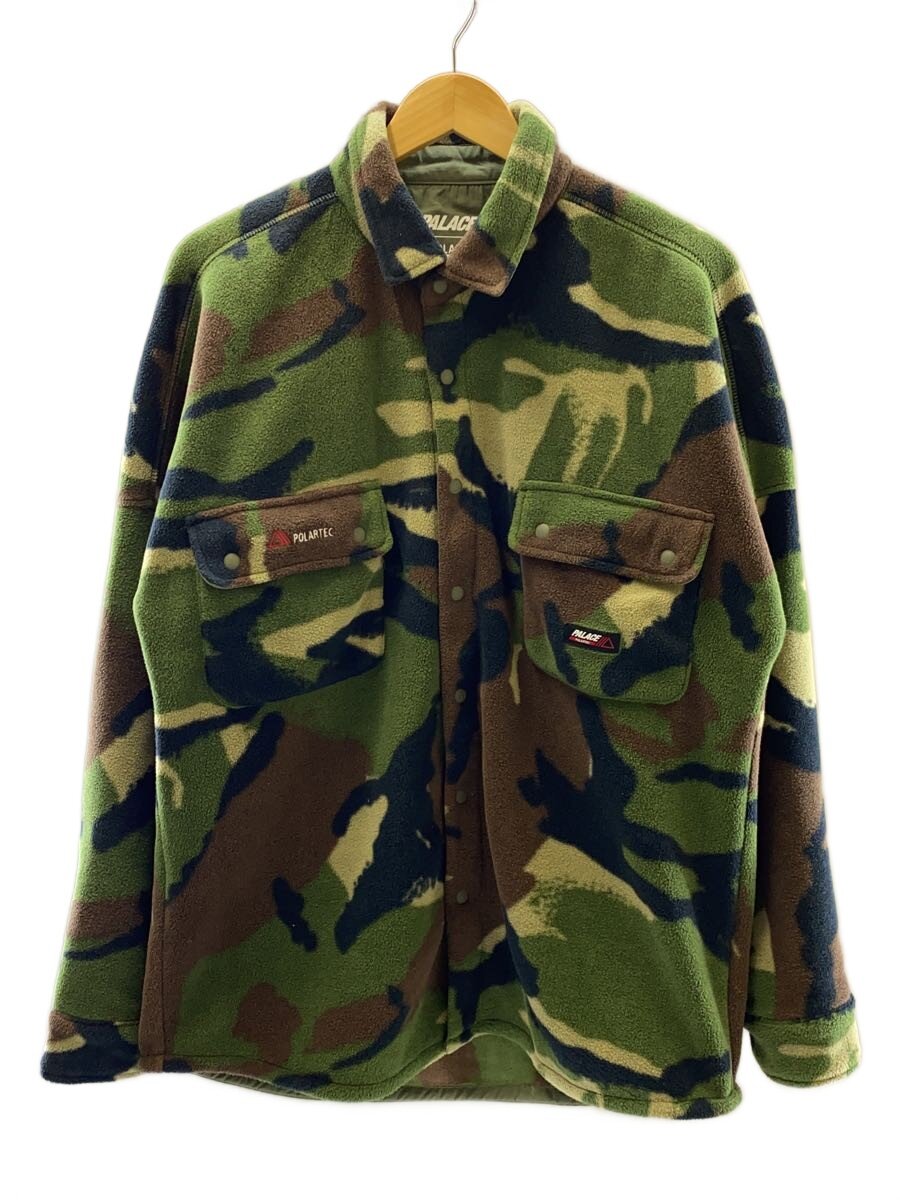 【中古】PALACE◆フリースジャケット/M/ポリエステル/KHK【メンズウェア】