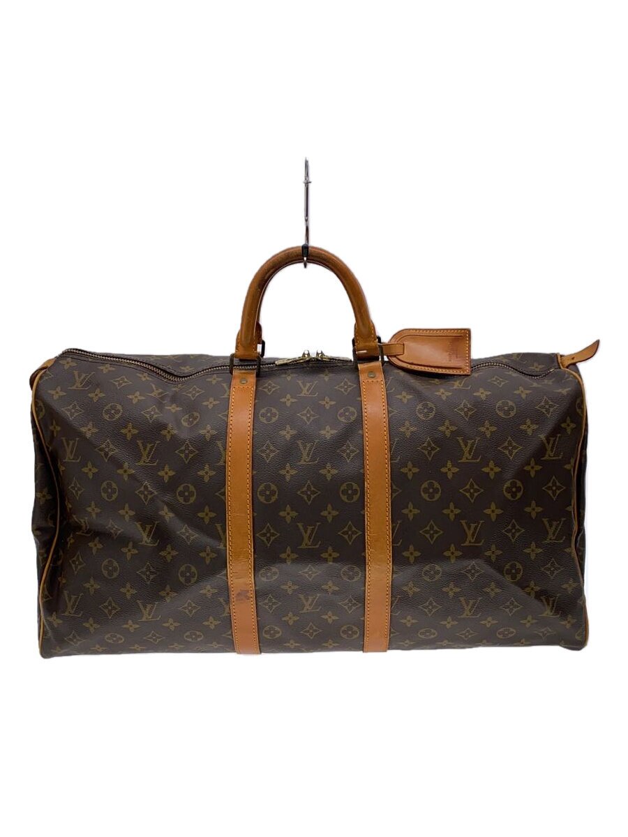 【中古】LOUIS VUITTON◆キーポル55_モノグラム・帆布_BRW/PVC/BRW/モノグラム【御徒面子】