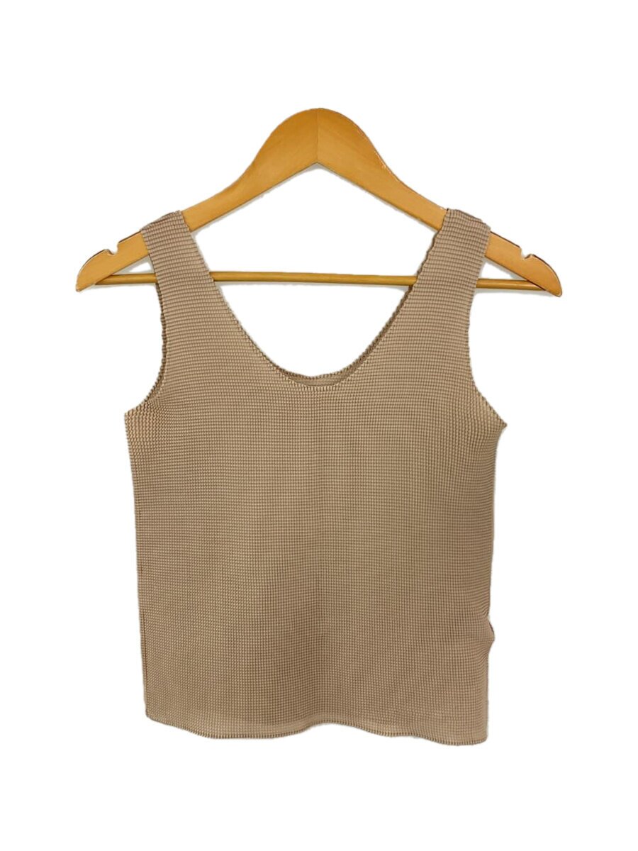 【中古】me ISSEY MIYAKE◆ノースリーブカットソー/ポリエステル/ベージュ/fr506/ミーイッセイミヤケ//【レディース御召しもの】