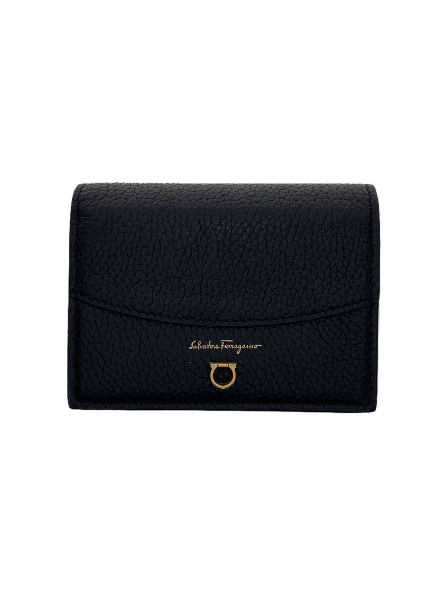【中古】Salvatore Ferragamo◆ガンチーニカーフ/2つ折り財布/レザー/BLK/レディース/JL-22 0260【服飾雑貨他】｜2ｎｄ STREET 店