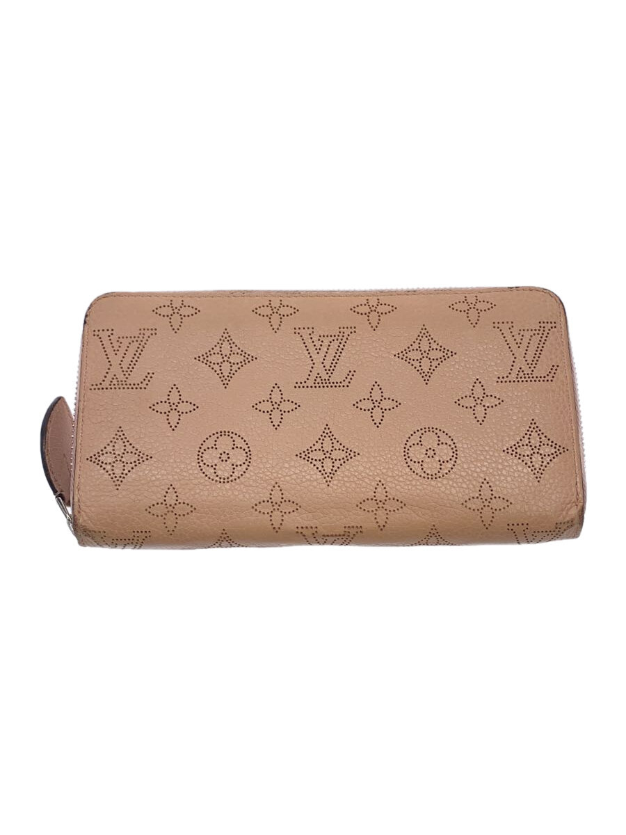 【中古】LOUIS VUITTON◆ジッピー・ウォレット_マヒナ_PNK/牛革/PNK/レディース【服飾雑貨他】