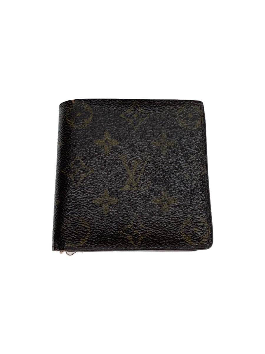 【中古】LOUIS VUITTON◆ポルト・フォイユ・マルコ_モノグラム・キャンバス_BRW/PVC/BRW/メンズ【服飾雑貨他】