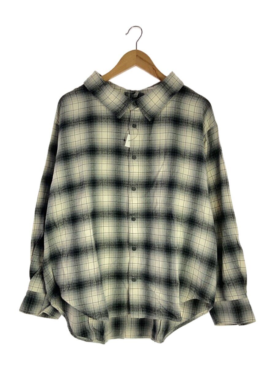 【中古】FRAY I.D◆オフショルオーバーネルシャツ/長袖プルオーバー/one/綿織物/GRY/オンブレCK/FWFB245077//【レディース御召しもの】