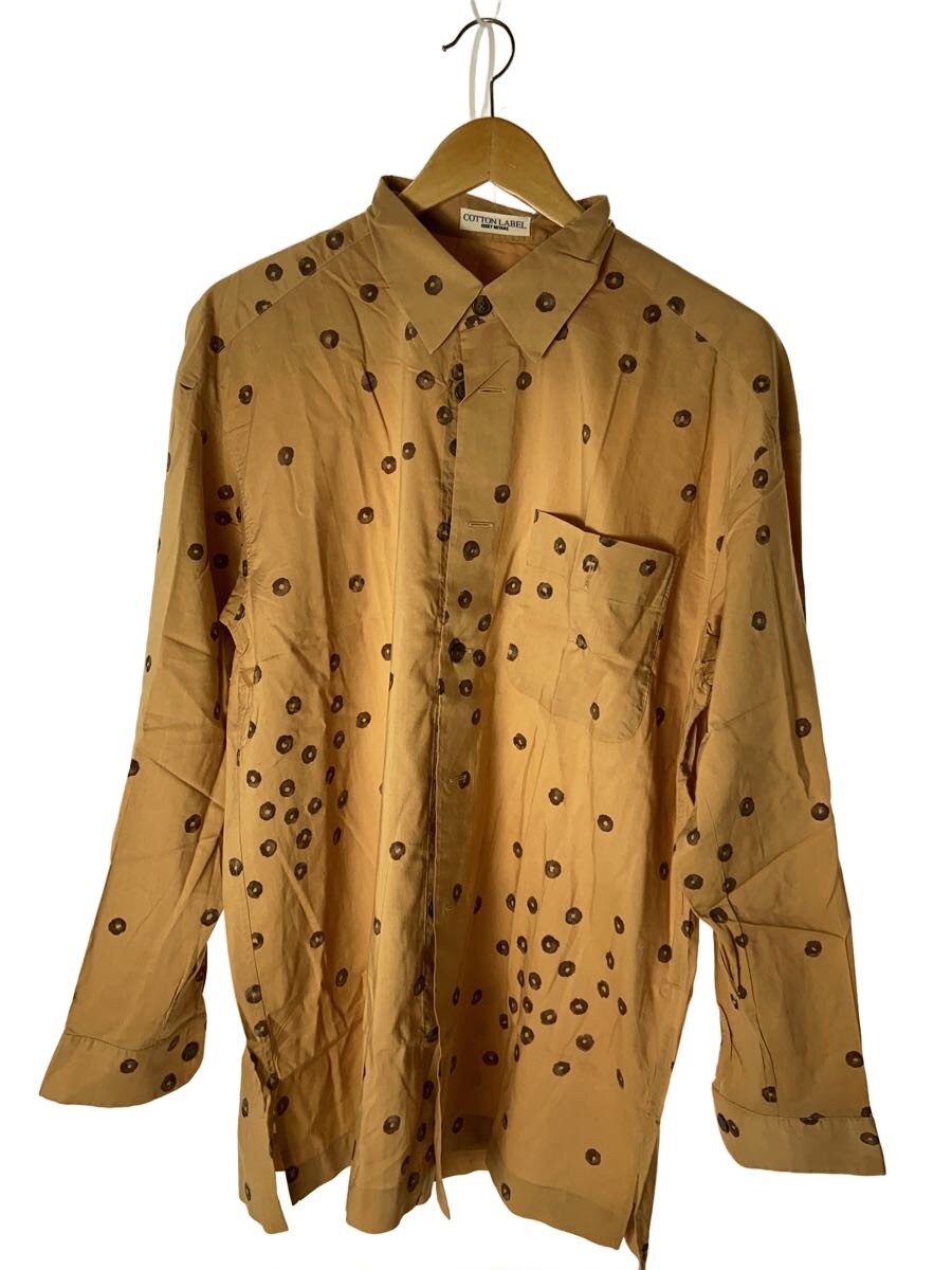 【中古】ISSEY MIYAKE◆長袖プルオーバー/2/綿織物/BEG/総柄【メンズウェア】