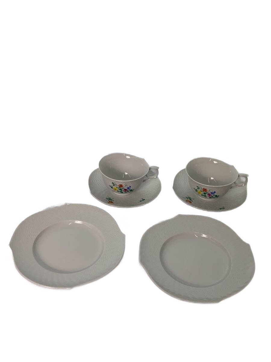 【中古】Meissen◆スイートピー優勝杯\u0026平円盤2・波の戯れ西洋菓子一皿2/4点仕掛ける/WHT【御厨子所備品】