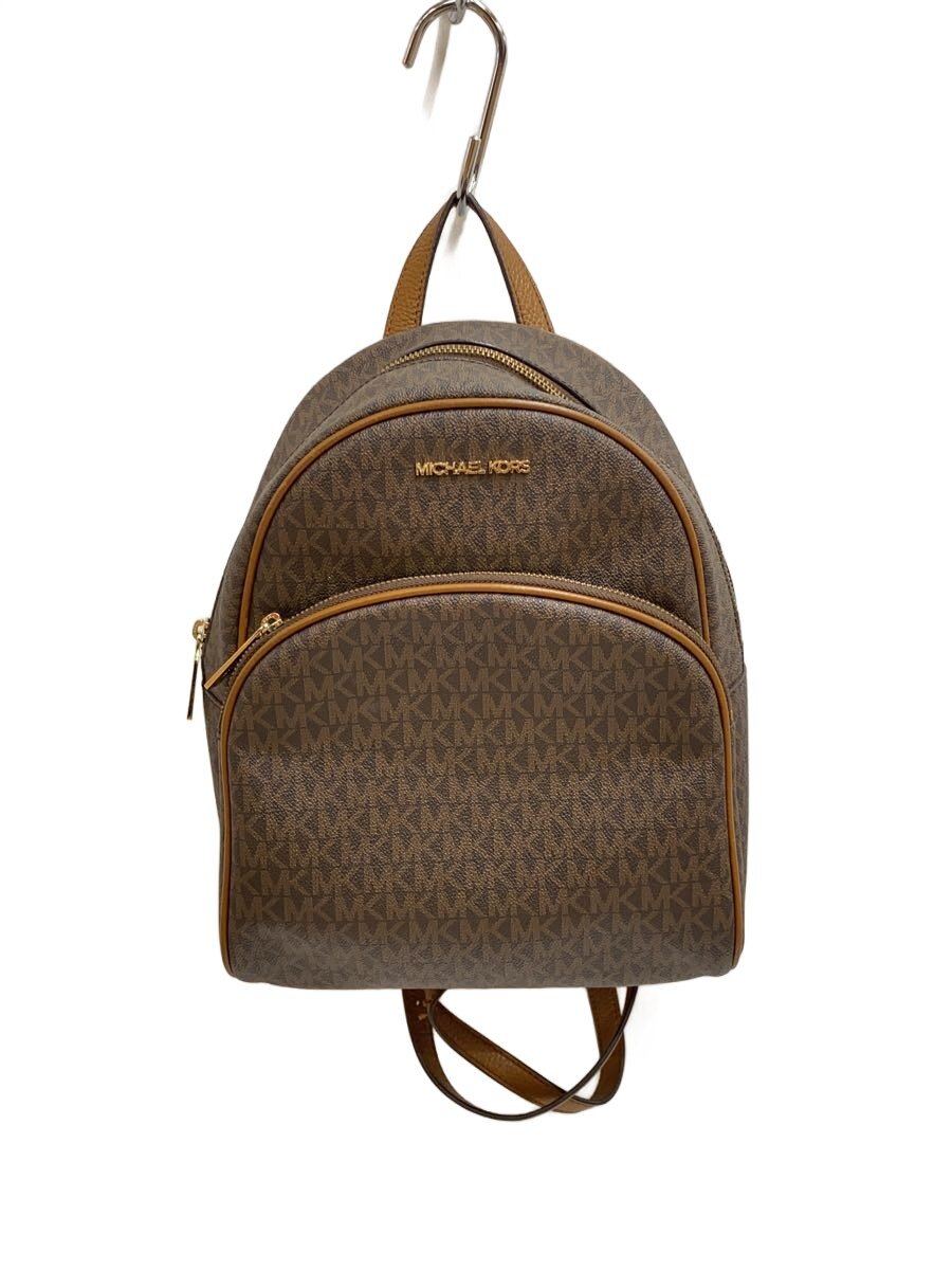 【中古】MICHAEL KORS◆背嚢/--/BRW/総柄/35F8GAYB2B【御徒面子】