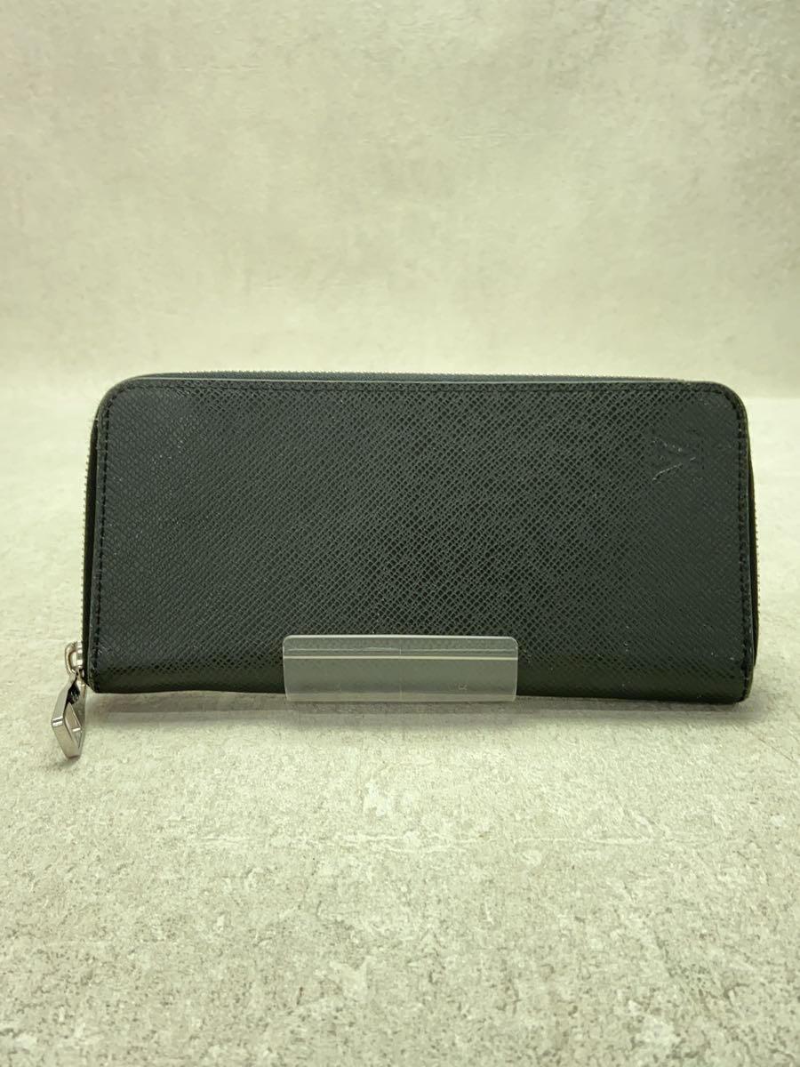 【中古】LOUIS VUITTON◆ジッピー・ウォレット・ヴェルティカル_タイガ_BLK/牛革/BLK/メンズ【服飾雑貨他】