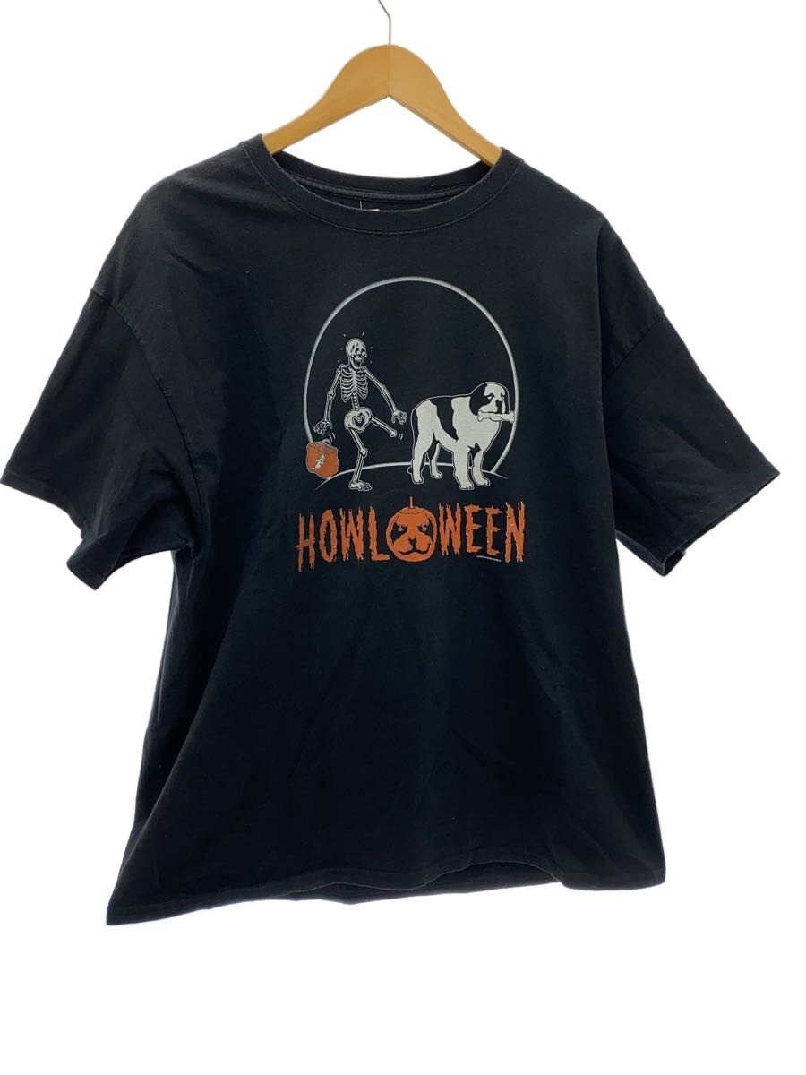 【中古】Hanes◆プルオーバー/XL/綿織物/BLK/HOWLOWEEN【メンズウェア】