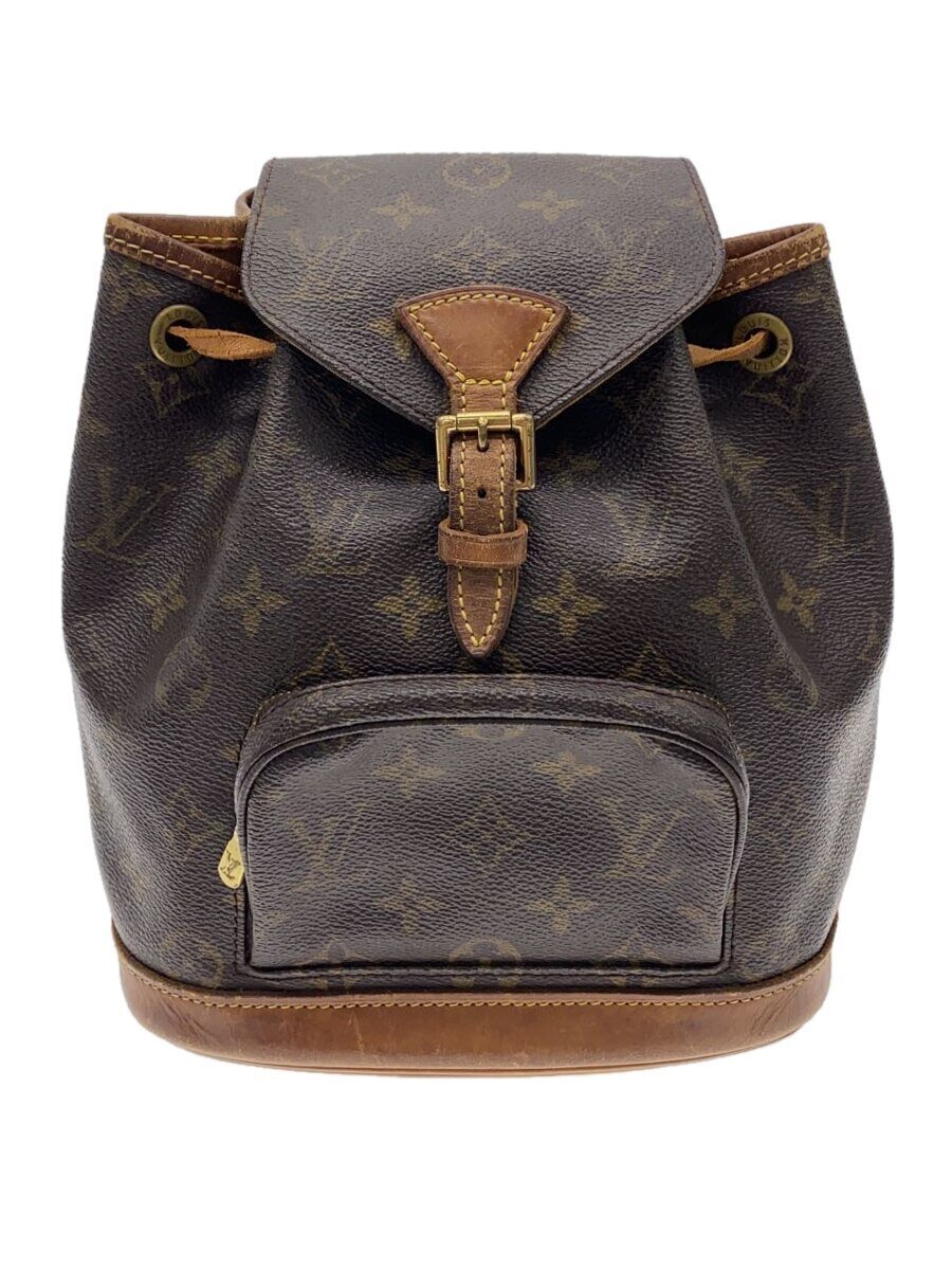 【中古】LOUIS VUITTON◆1)ミニ・モン掏摸_モノグラム・帆布_BRW/PVC/BRW【御徒面子】