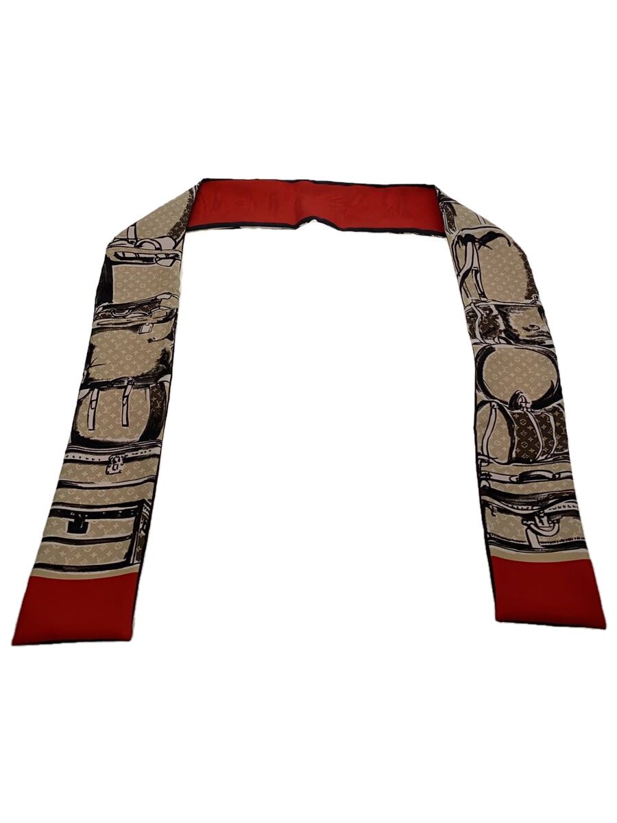 【中古】LOUIS VUITTON◆バンドー・トランク_RED/地絹/RED/レディース【服飾雑貨他】