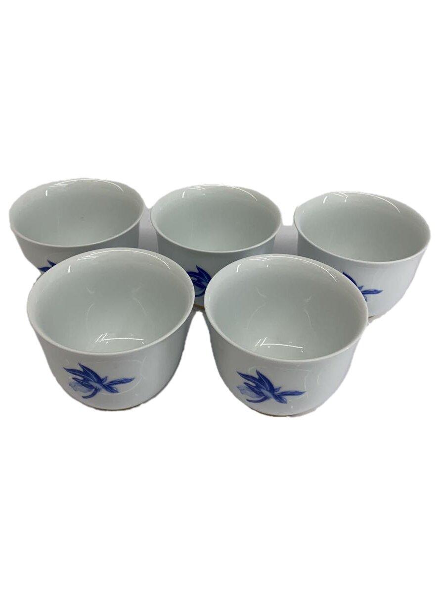 【中古】深川製磁◆湯呑/5点セット/WHT【キッチン用品】