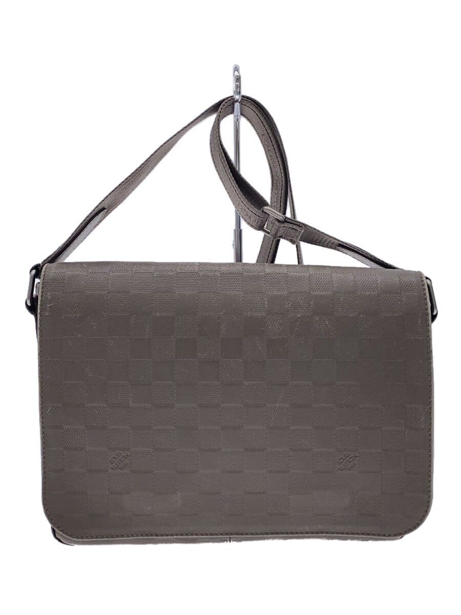 【中古】LOUIS VUITTON◆ディストリクトPM_ダミエ・アンフィニ/なめし革/BRW/総柄【御徒面子】