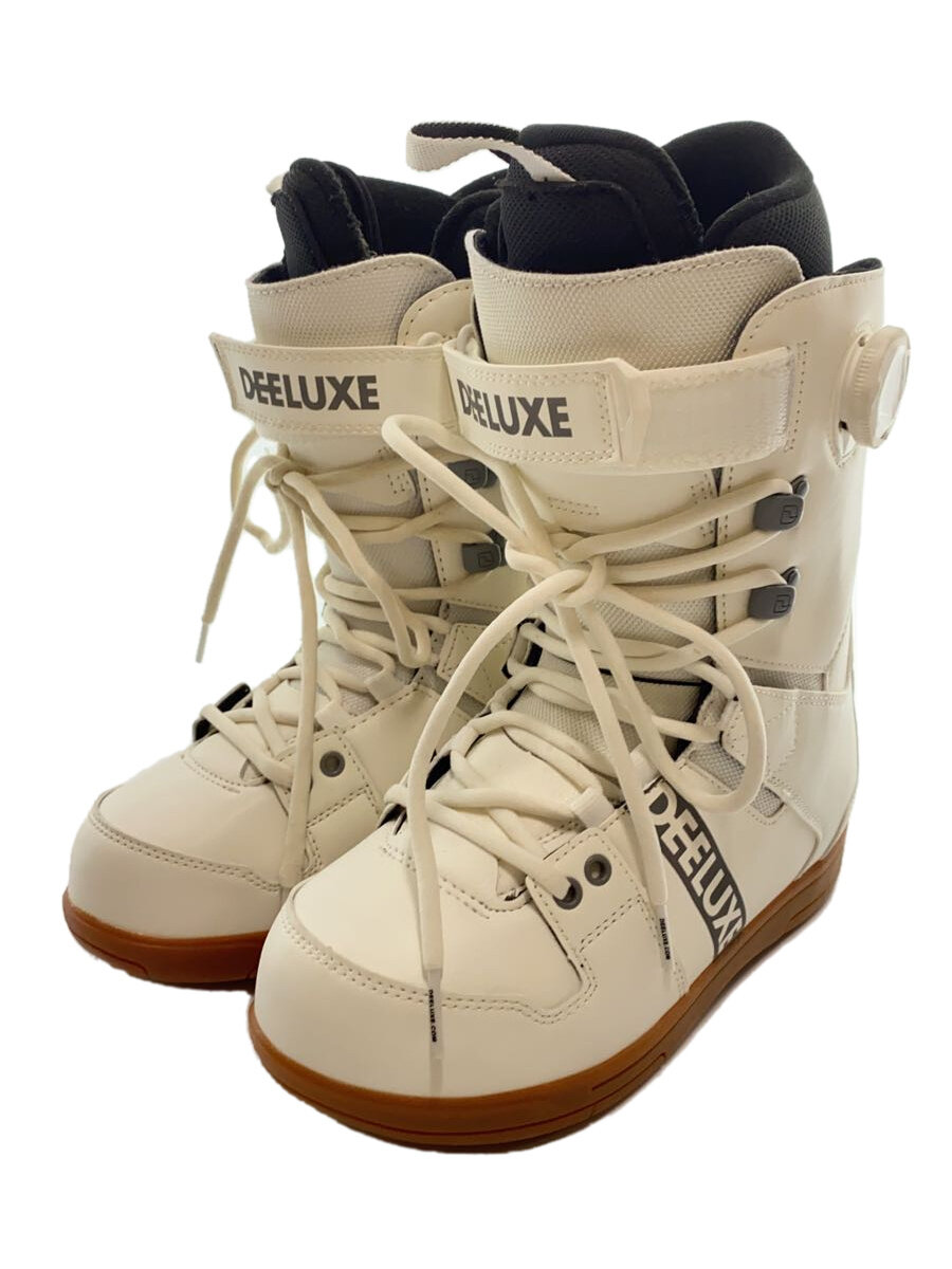 【中古】DEELUXE◆スノーボードブーツ/25cm/シューレース/WHT/572231-1000/4023//【スポーツ】