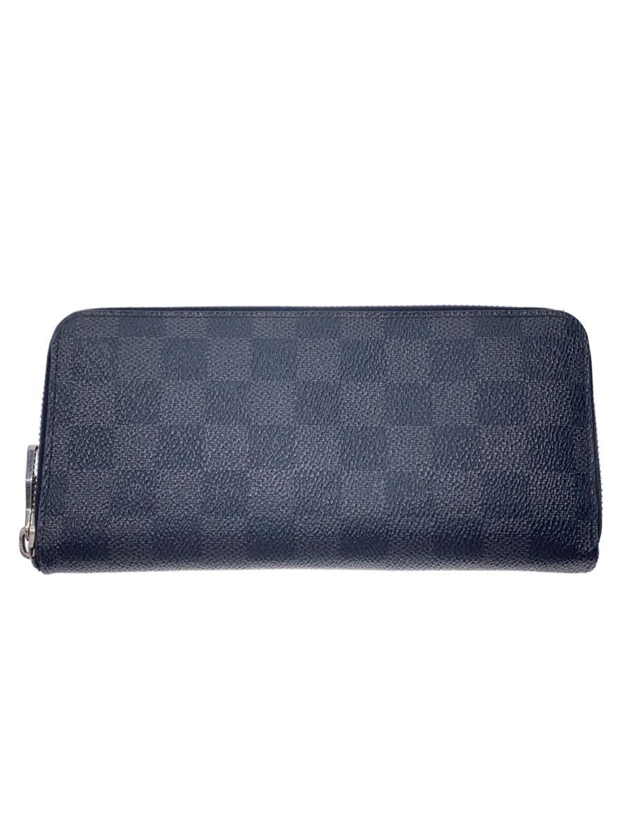 【中古】LOUIS VUITTON◆ジッピー・ウォレット・ヴェルティカル_ダミエ・グラフィット/PVC/BLK/メンズ【服飾雑貨他】