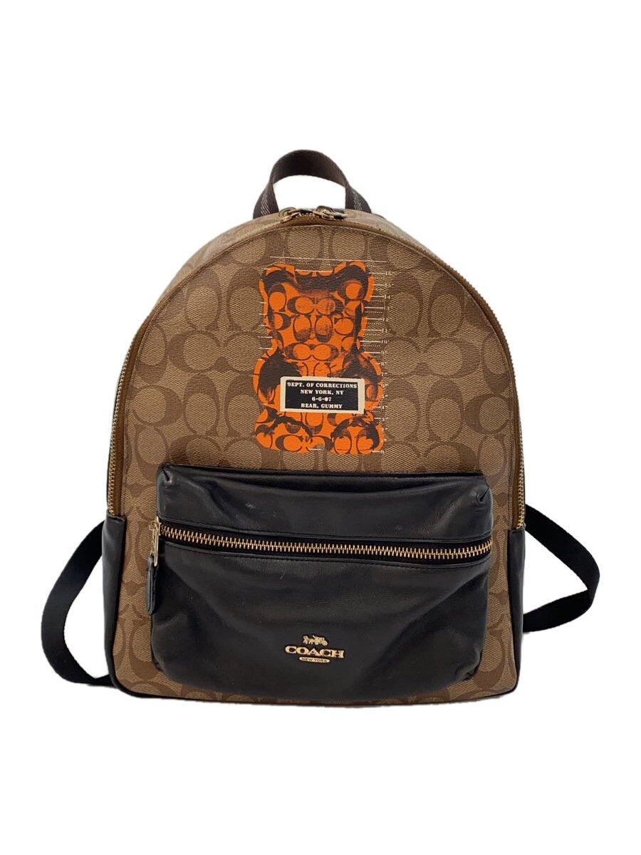 【中古】COACH◆ガミーベア/背嚢/PVC/BRW/書き判/F76657//【御徒面子】