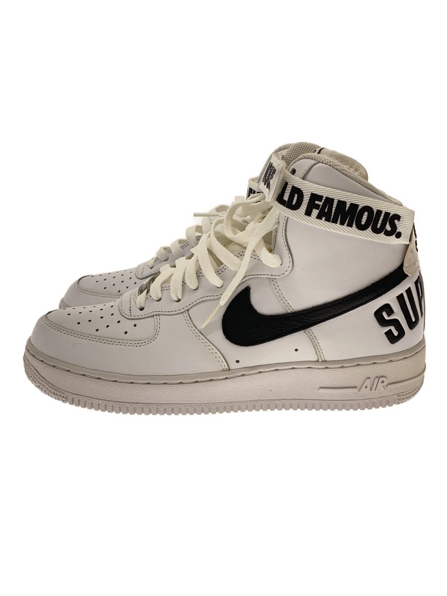 【中古】NIKE◆AIR FORCE 1 HIGH SUPREME SP/エアフォースハイシュプリーム/白いこと/698696-100///【シューズ】