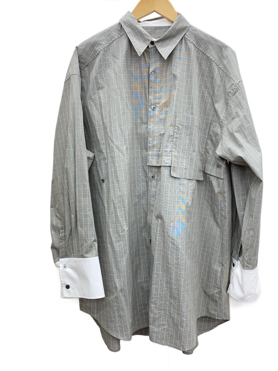 【中古】PRANK PROJECT◆Multi Way Oversize Shirt/FREE/綿織物/GRY/読み合わせる/312513156//【レディースお召しもの】