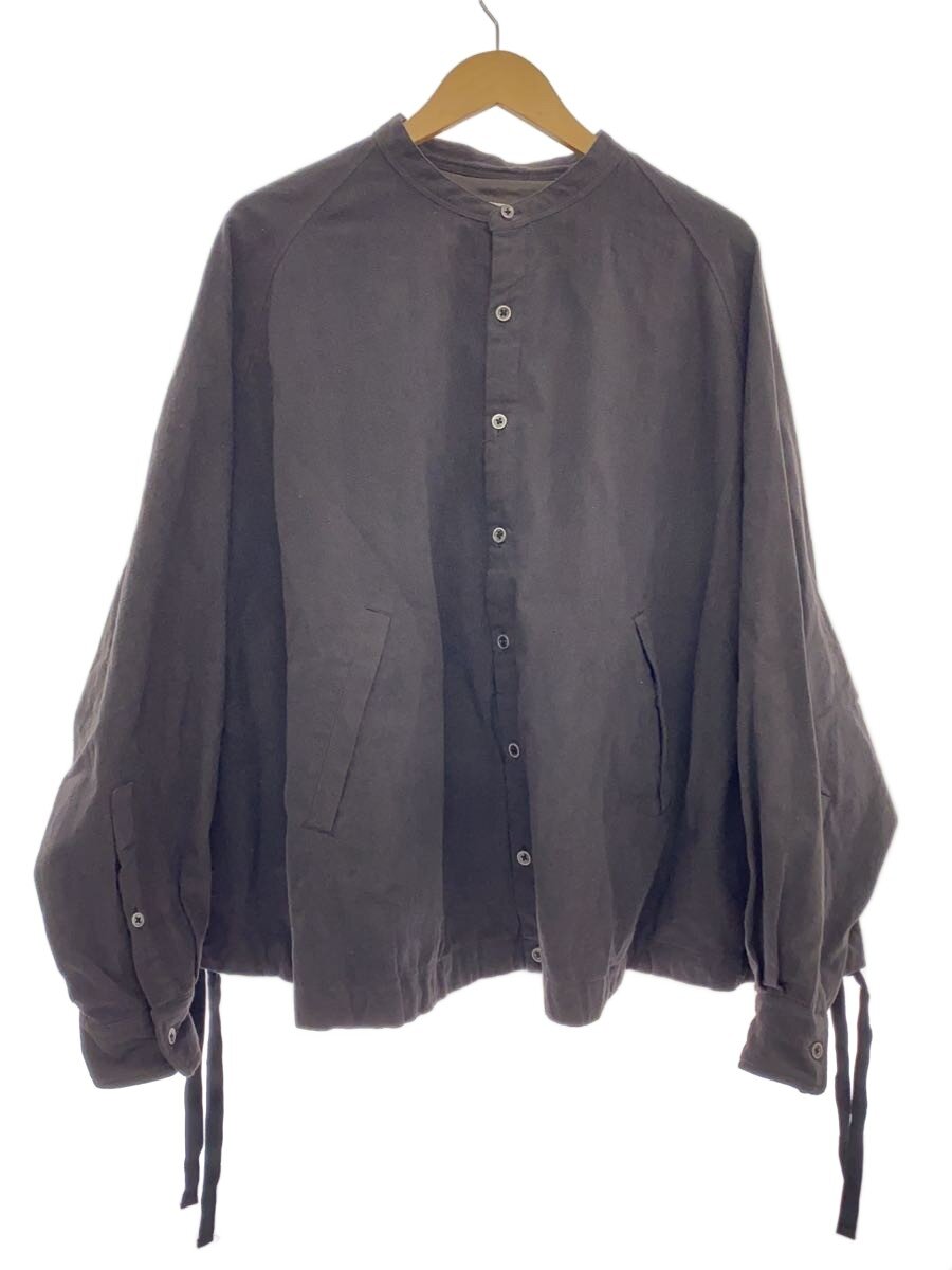 【中古】MAINU◆バンドカラーシャツ/長袖プルオーバー/2/綿織物/GRY/122201AD【メンズウェア】