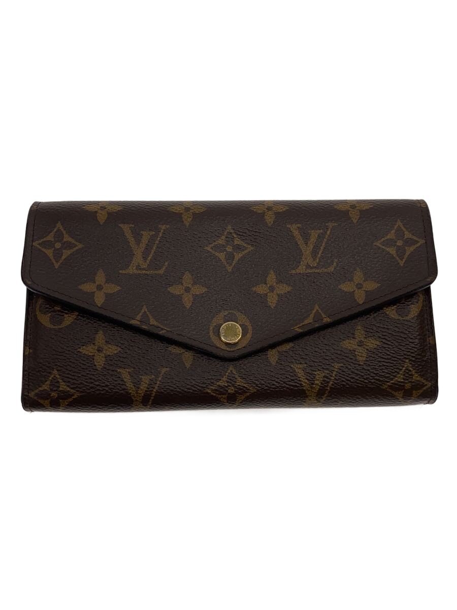 【中古】LOUIS VUITTON◆2)ポルト・フォイユ・サラ_モノグラム・キャンバス_コクリコ/PVC/BRW/レディース//【服飾雑貨他】