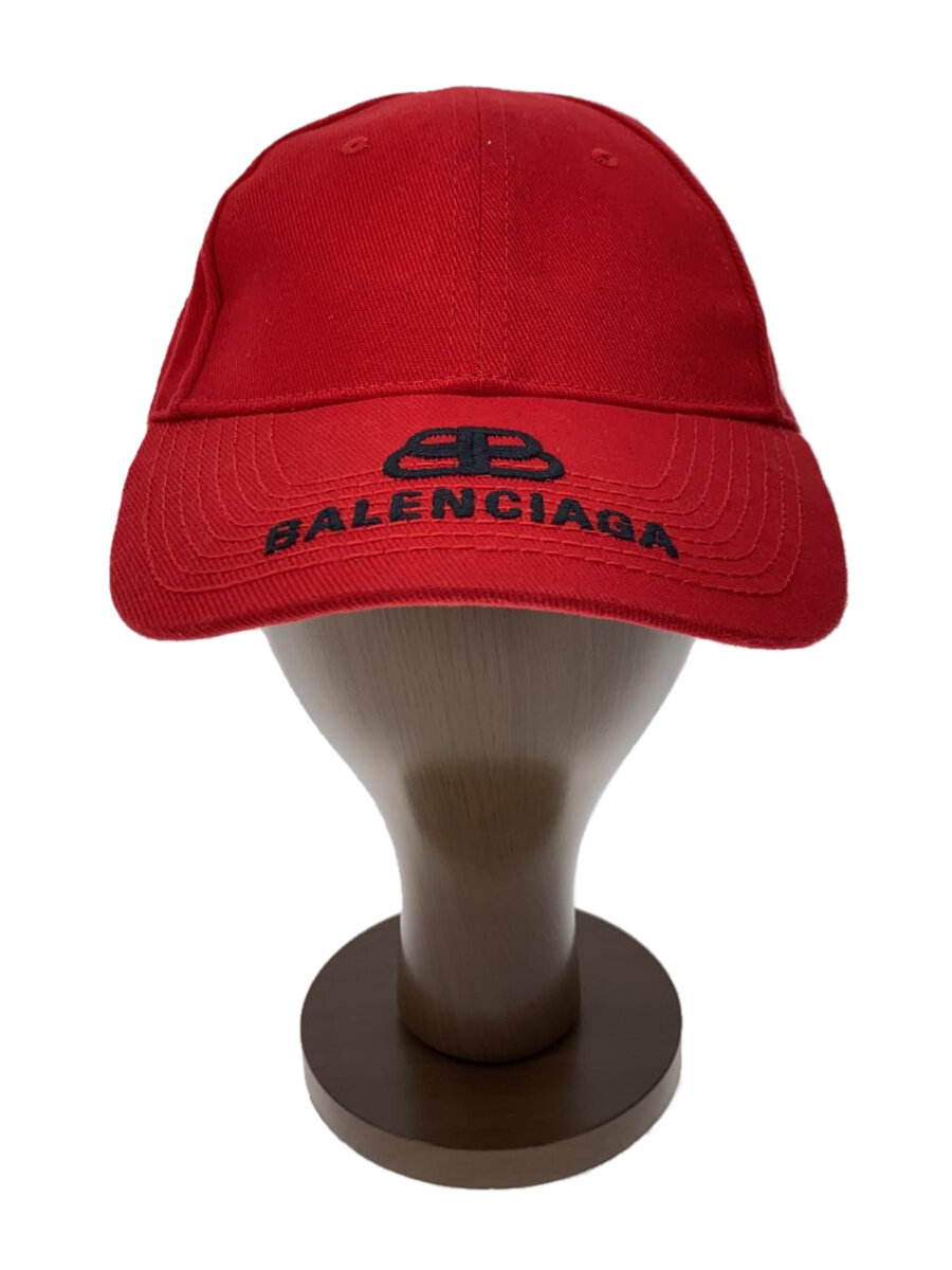 【中古】BALENCIAGA◆BBロゴタイプ/旗がしら/L/綿織物/RED/メンズ//【服飾雑貨他】