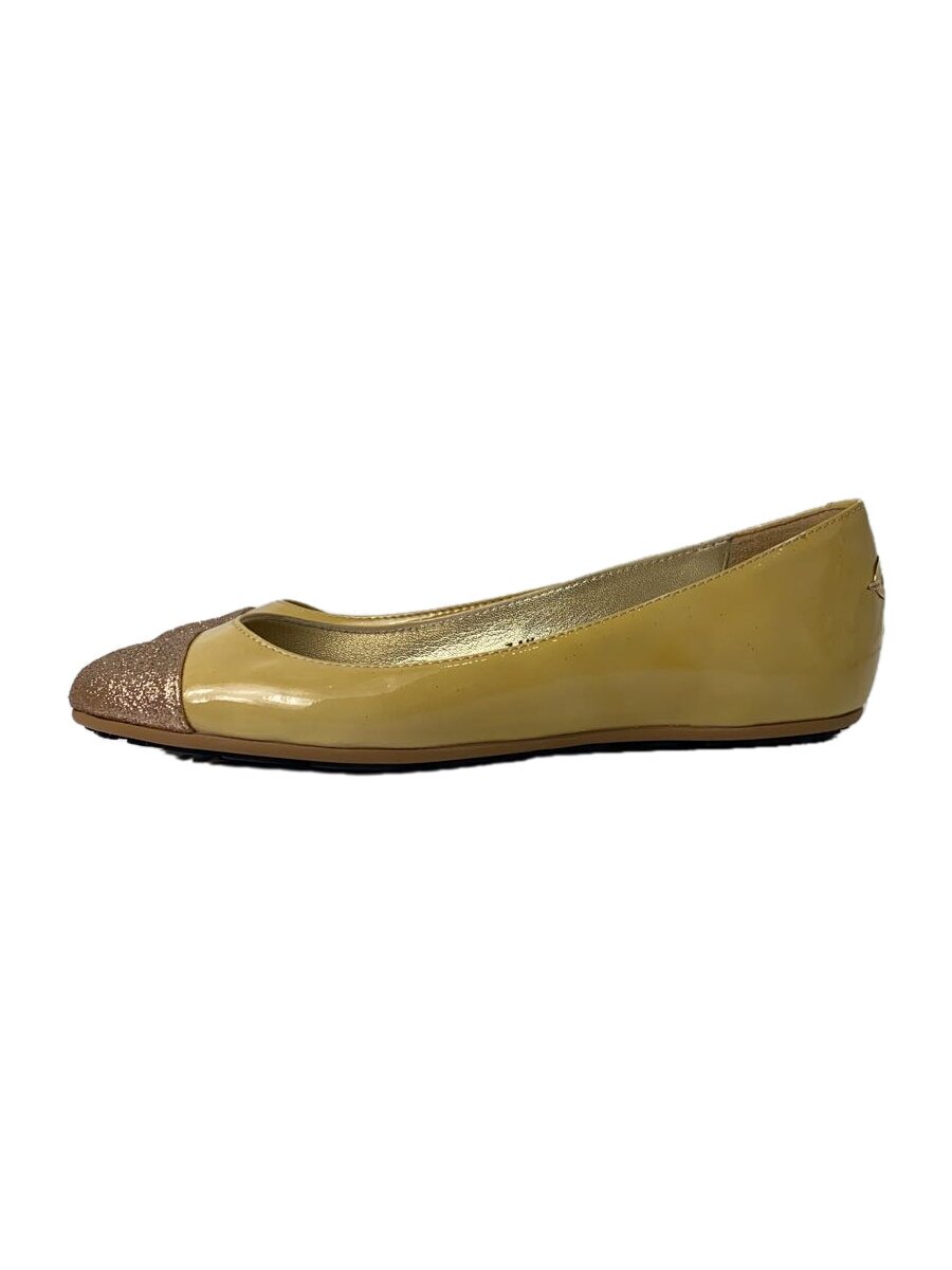 【中古】JIMMY CHOO◆平ったいパンプス/34.5/YLW【シューズ】