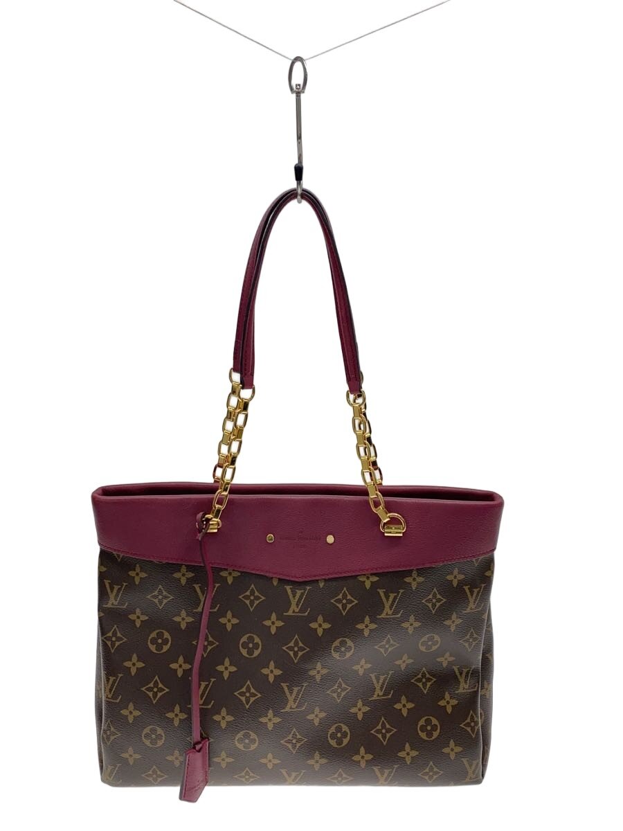 【中古】LOUIS VUITTON◆パラス・ショッパー_モノグラム・帆布_オロール/PVC/BRW/M51196//【御徒面子】